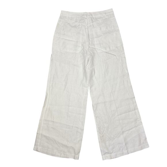 NWT Madewell The Zoe Relaxed Wide Pant in 100% Linen Size 8 - Picture 6 of 8